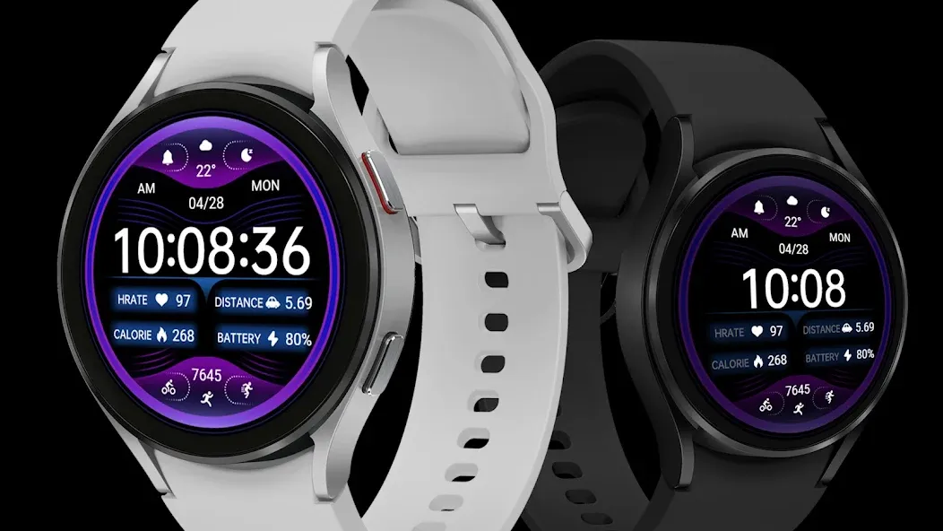 Blue Purple Light ZKin Watch screenshot 1