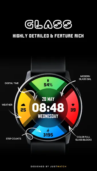 Glass Watch Face screenshot 2