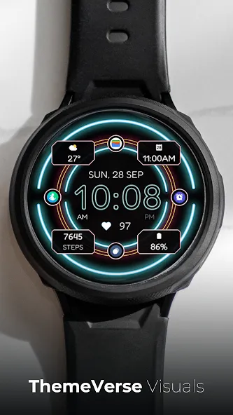 TVV Neon Watch Face screenshot 1