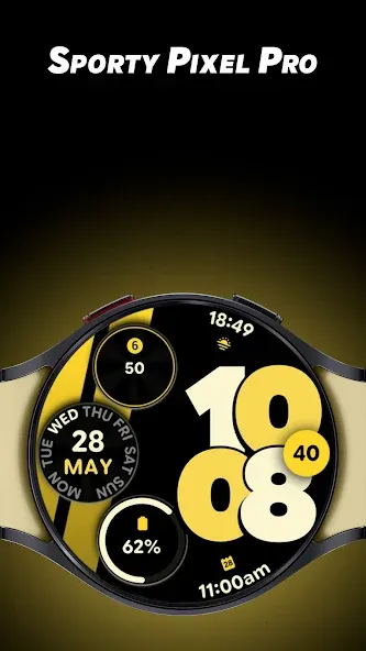 Sporty Pixel Pro - Watch face screenshot 1