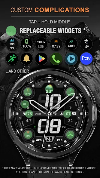 WFP 328 Hybrid watch face screenshot 3