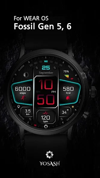 A410 Neon Watch Face Wear OS screenshot 6