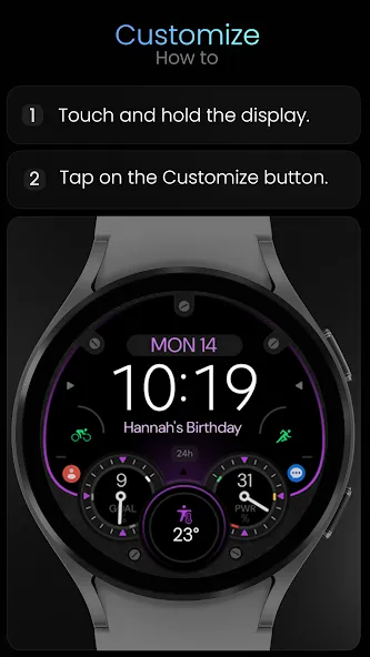 Dream 154 Digital Watch face screenshot 8