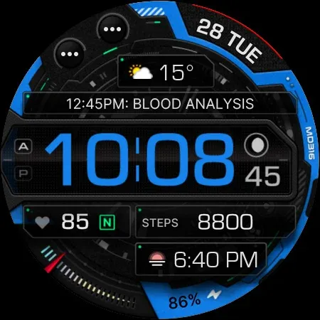 MD316 Digital Watch Face screenshot 12