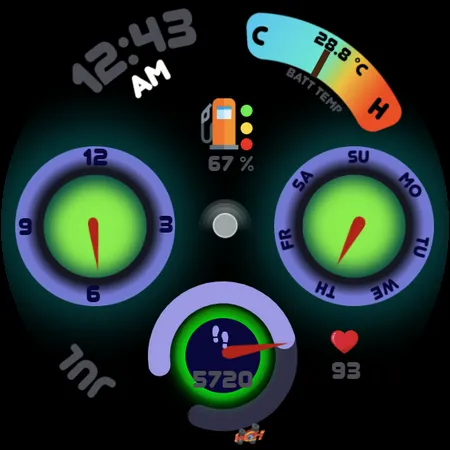 Speedometer WatchFace SMA 17 screenshot 32
