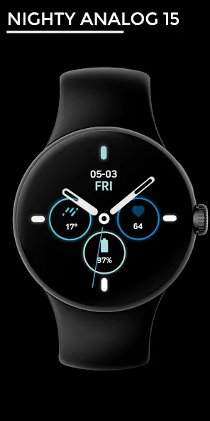 Nighty Analog 15 - watch face screenshot 1