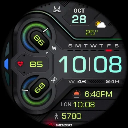 MD260 Digital watch face screenshot 32