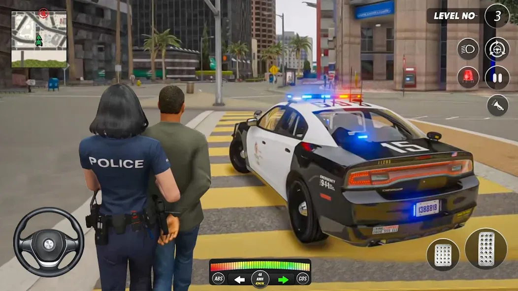 US Police Car Chase Cop Sim 3d screenshot 1