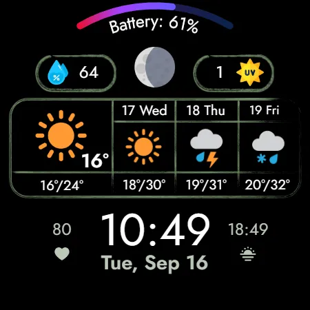 Weather watchface 3 screenshot 22