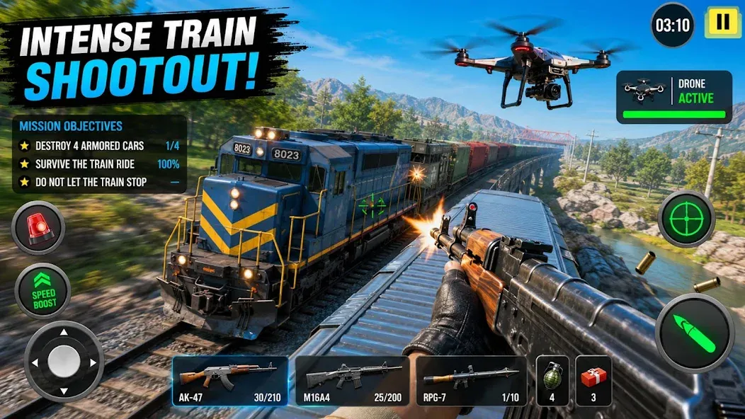 FPS Shooter auf dem Motorrad screenshot 1