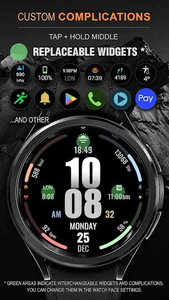 WFP 317 Digital watch face screenshot 3