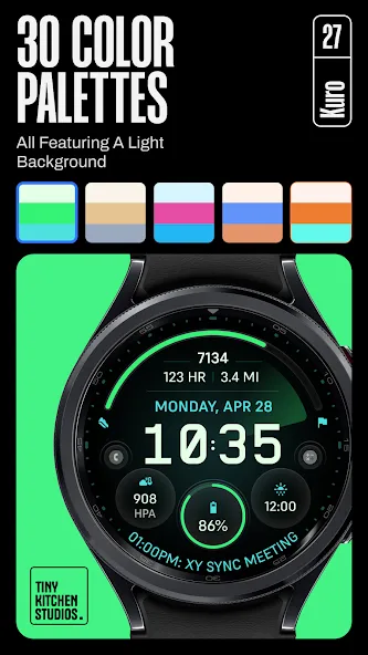 TKS 27 Kuro Watch Face screenshot 3