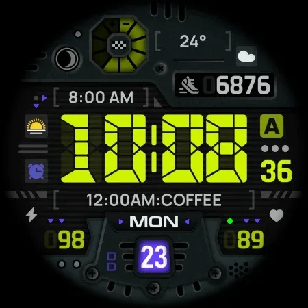 SH070 Watch Face, WearOS watch screenshot 14