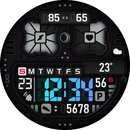 SH037 Watch Face, WearOS watch screenshot 9