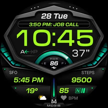 MD318 3D Digital Watch Face screenshot 11