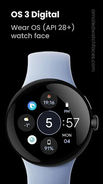 OS 3 Digital: Watch face screenshot 1