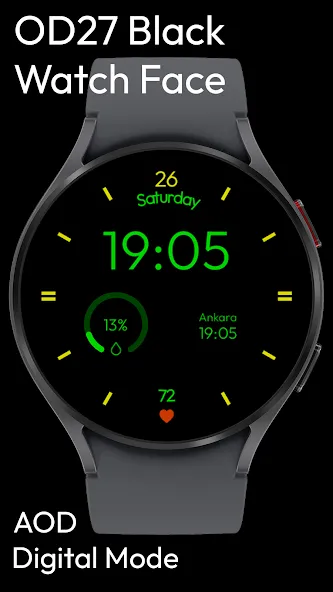 OD27 Black Watch Face screenshot 8
