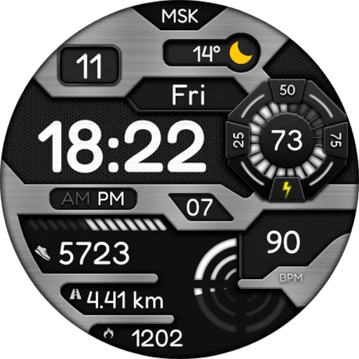 Digital Vyzomyk Watch face screenshot 14
