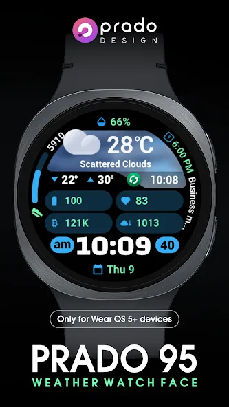 PRADO 95 Weather Watch Face screenshot 2