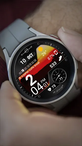 WearOS Hybird WatchFace NTV567 screenshot 7