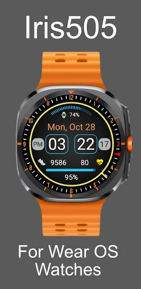 Iris505 Digital Watch Face screenshot 1