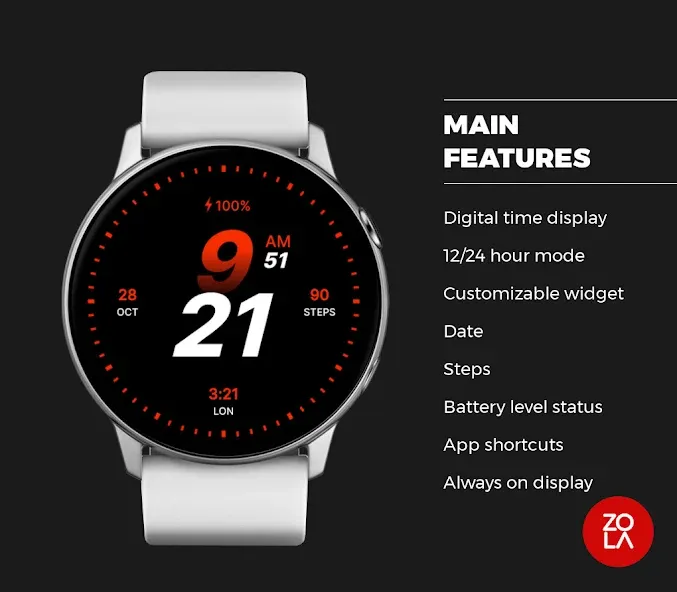Speed Digital Watch Face screenshot 2