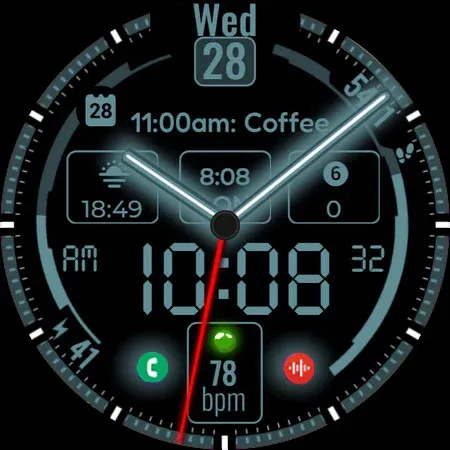 Hybrid Watch Face CUE140 screenshot 11