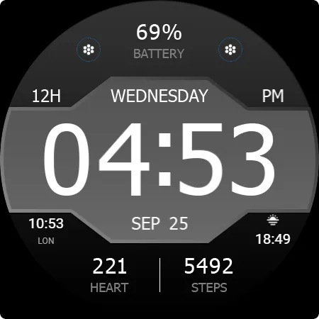 Key WF43 Digital Watch Face screenshot 27