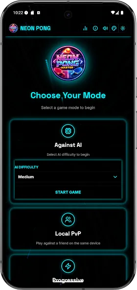 Neon Pong Master Offline Play screenshot 4