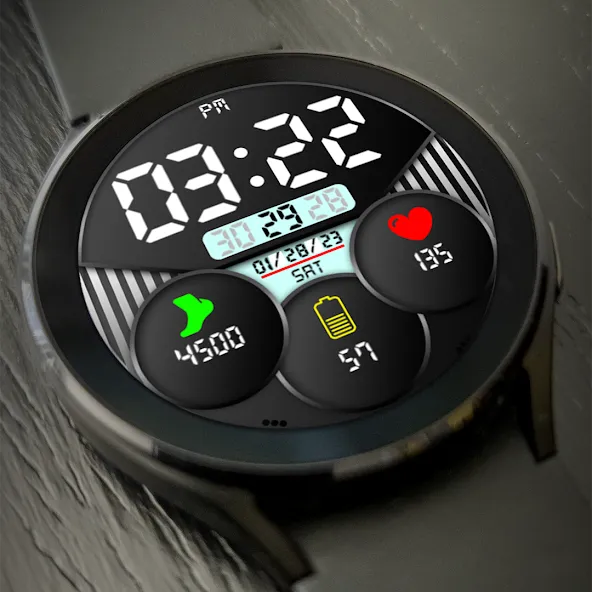 Key018 Digital Watch Face screenshot 2
