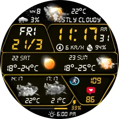 N-SPORT735 Weather Watch Face screenshot 11