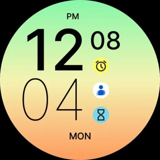 Simply Orange Green Watch Face screenshot 5