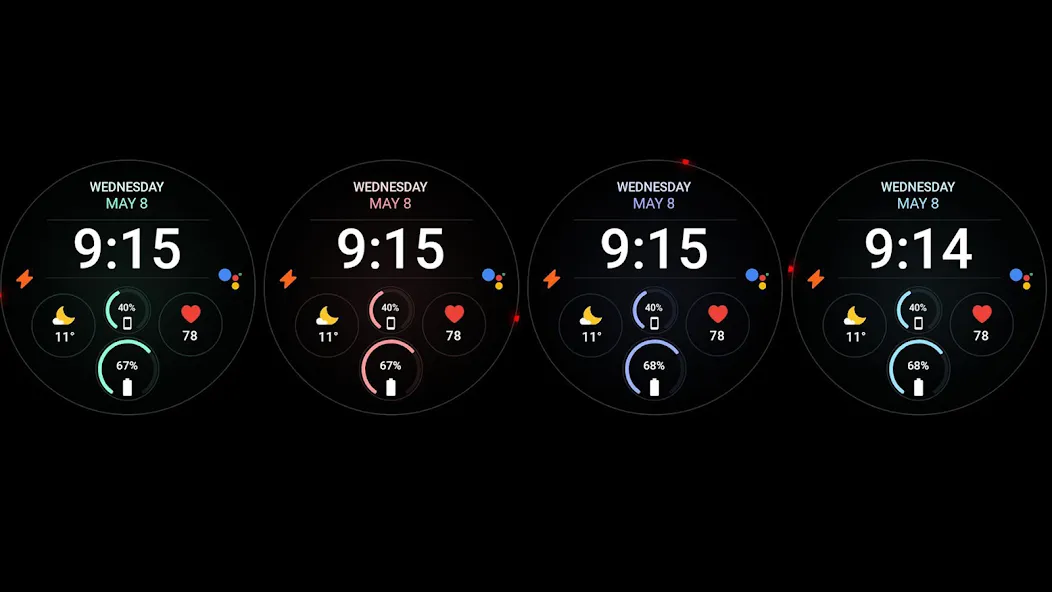 Night 61 - watch face screenshot 16