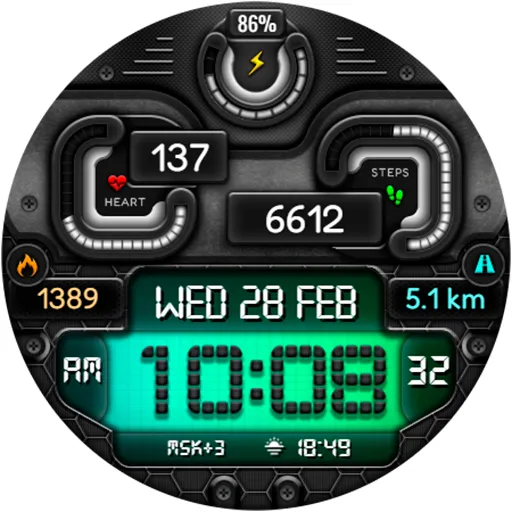 Digital BUBAS URX17 Watch face screenshot 16