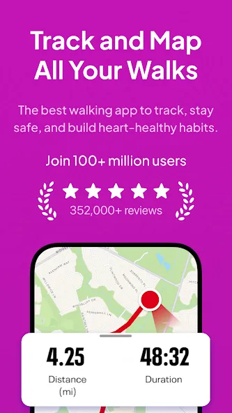 MapMyWalkでウォーキング screenshot 1