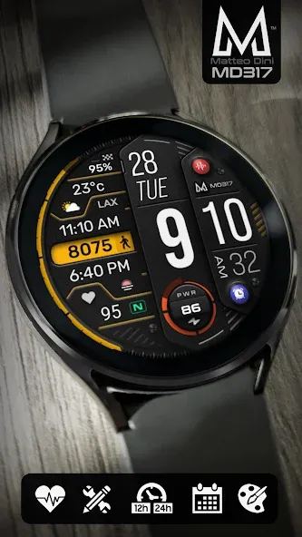 MD317 Digital Watch Face screenshot 1