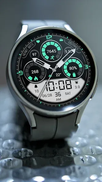 Elegant Green LCD DigitalWatch screenshot 4