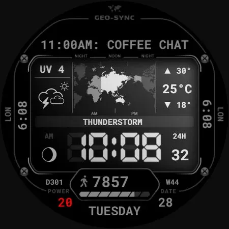 Geo-Sync Watch Face 118 screenshot 8