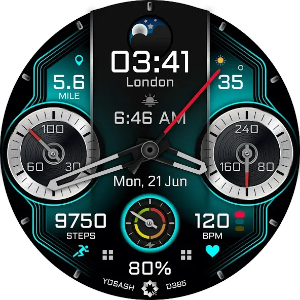 D385 Analog Watch face screenshot 29