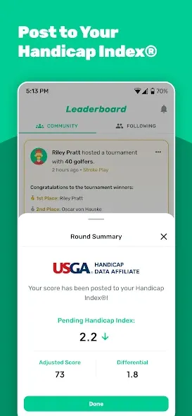 Leaderboard Golf screenshot 2