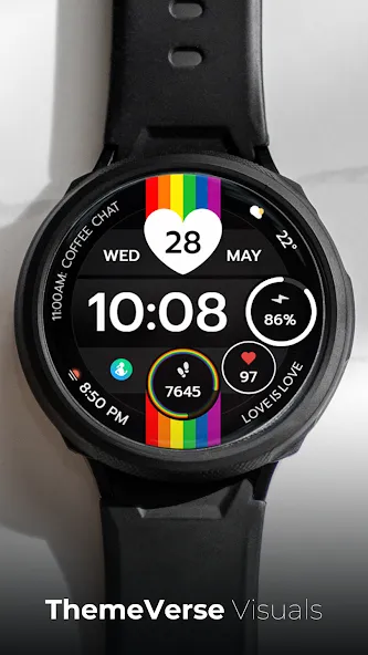 TVV Pride 2 Digital Watch Face screenshot 1