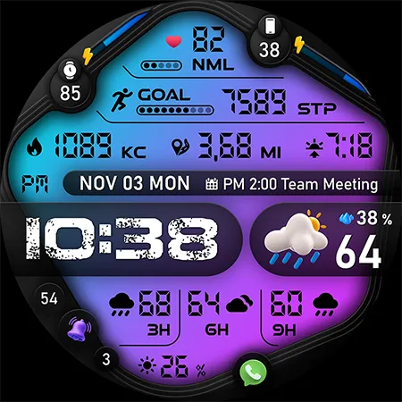 PER67 Digital Watch Face screenshot 43