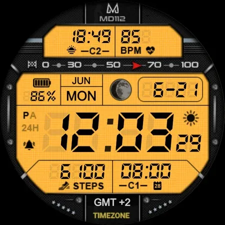 MD112 Digital watch face screenshot 13