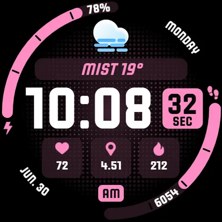 MARATHON Digital Watch Face screenshot 32