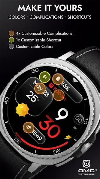 OMG 455 - Modern Watch Face screenshot 3