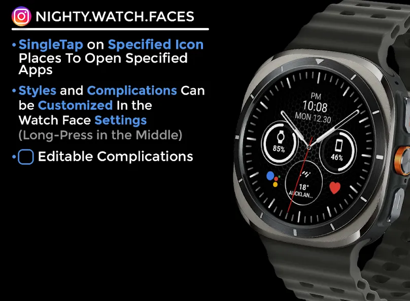 Night ver 60 - watch face screenshot 6