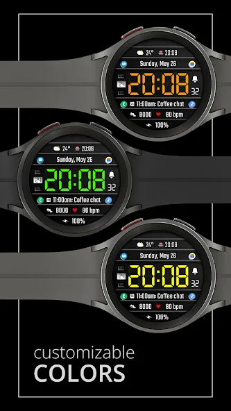 DADAM75: Digital Watch Face screenshot 2