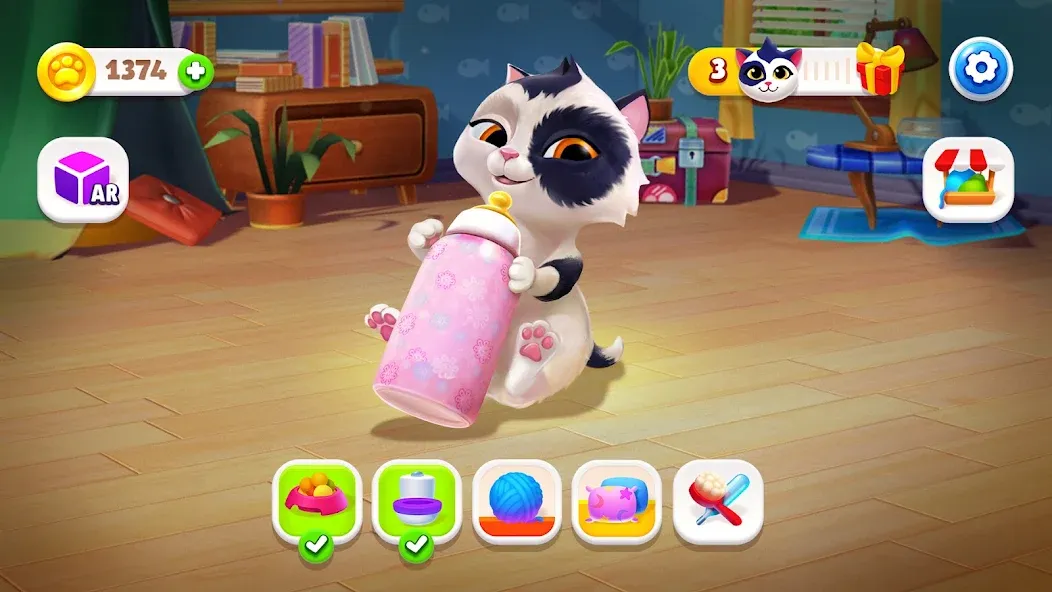 My Cat: 我的貓咪 - 電子寵物遊戲 我的虛擬寵物 screenshot 7