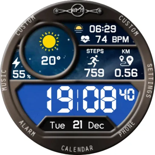 NTV352 - Digital Pro watchface screenshot 24