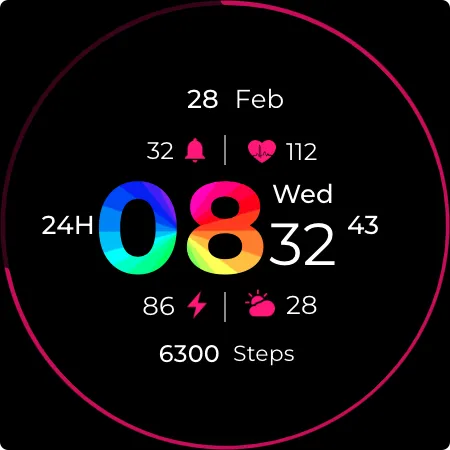 SM Gradient Hour Watch Face screenshot 9